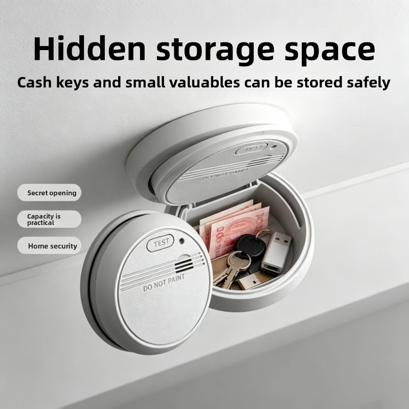 Home Security Box - Realistic Simulated Smoke Detector Hidden Safe