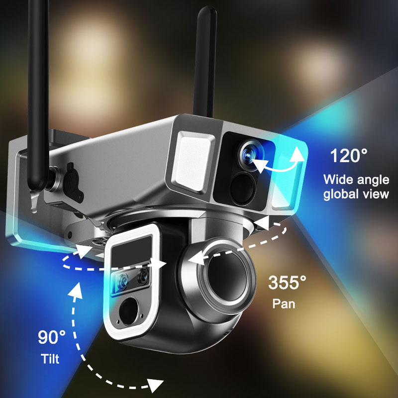 6MP Triple  Lens 10X Zoom Floo - огляд і ціна Home Security Flood Lights