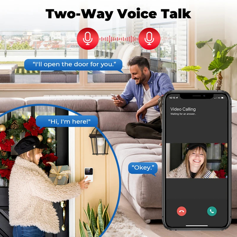 Tuya WiFi Video Doorbell Wirel - огляд і ціна Home Security Front Door Camera