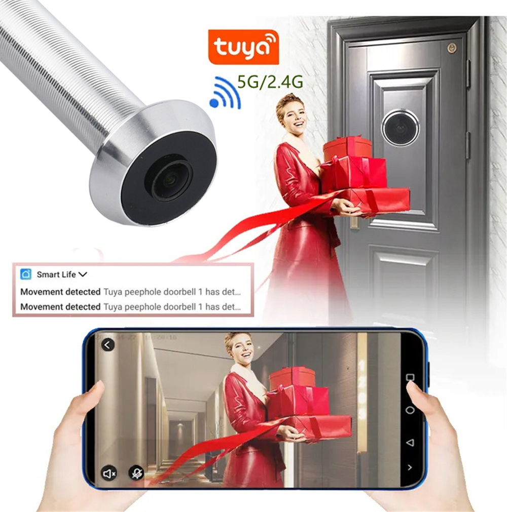 LED Door Eye Camera 1080P 2MP  - огляд і ціна Home Security Front Door Camera