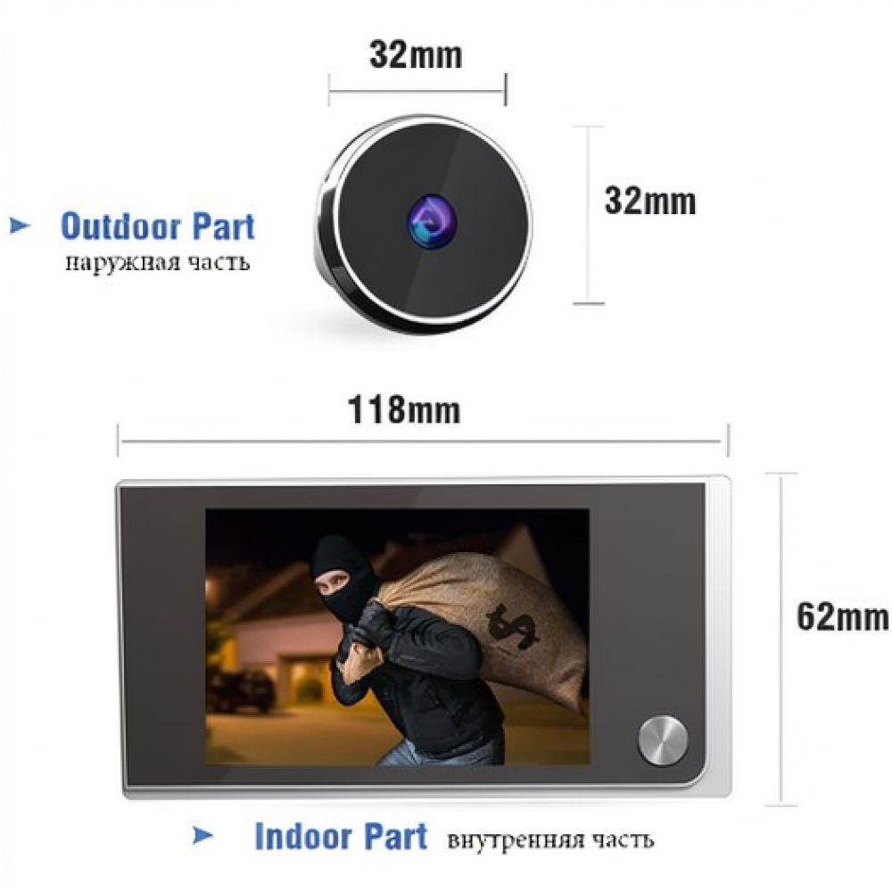 3.5 Inch LCD Digital Door View - огляд і ціна Home Security Front Door Camera